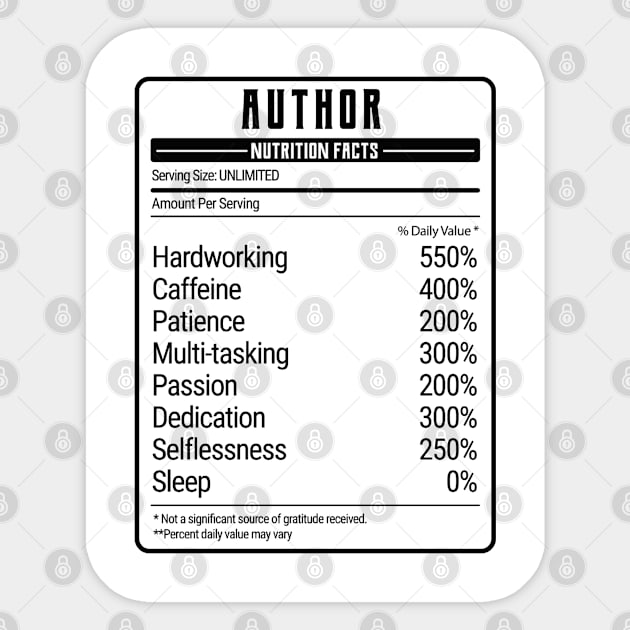 author nutrition value Sticker by IndigoPine